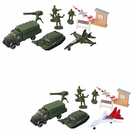 Игровой набор военной техники с солдатиками, 2 вида 